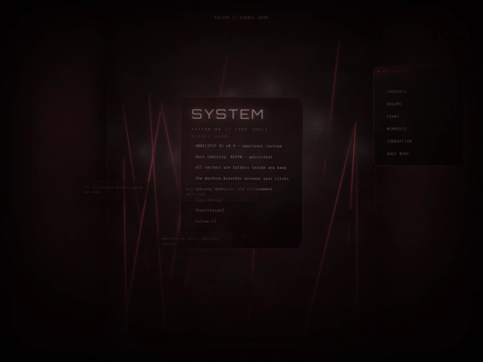 angelspit/system screenshot