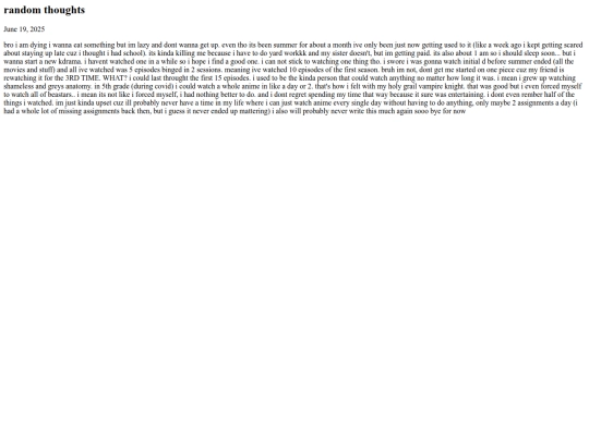 Diary screenshot
