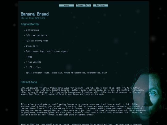 recipes/bananaBread screenshot