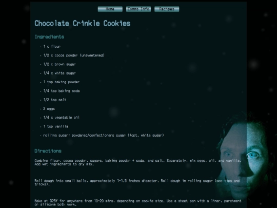 recipes/chocolateCrinkleCookies screenshot