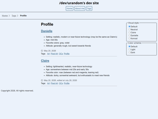 tags/profile screenshot