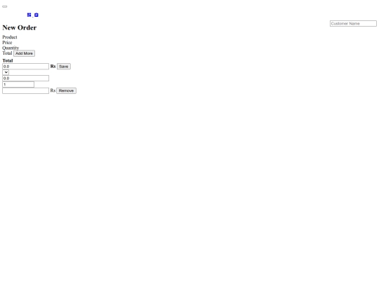 Grocery-store-management-system/ui/order screenshot