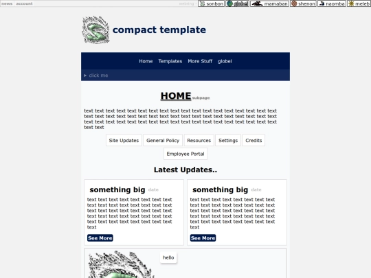 p/globel/templates/compact screenshot