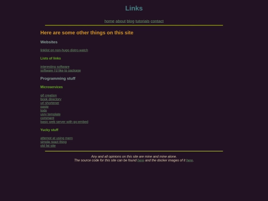 links screenshot