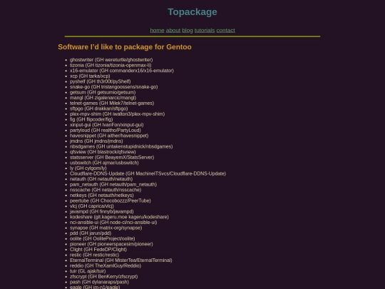 links/topackage screenshot
