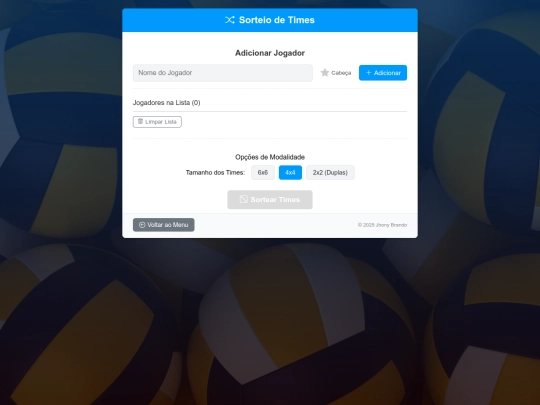 sorteioTime screenshot