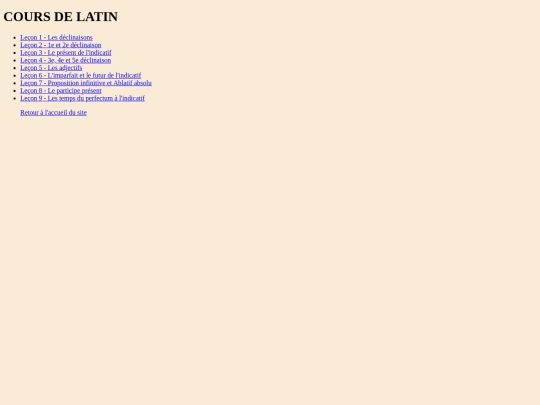 LC/CoursLatin screenshot