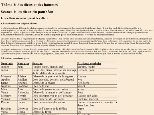 LC/culture latine/T2S1-Dieux screenshot