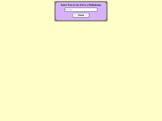 palindrome screenshot