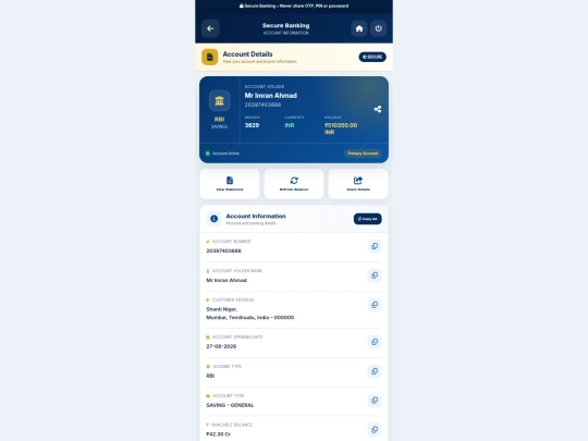 account screenshot