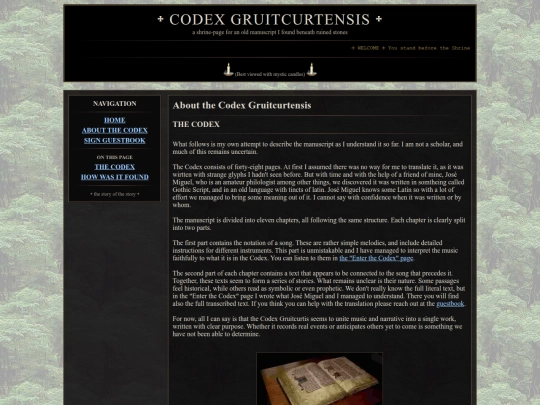 aboutthecodex screenshot