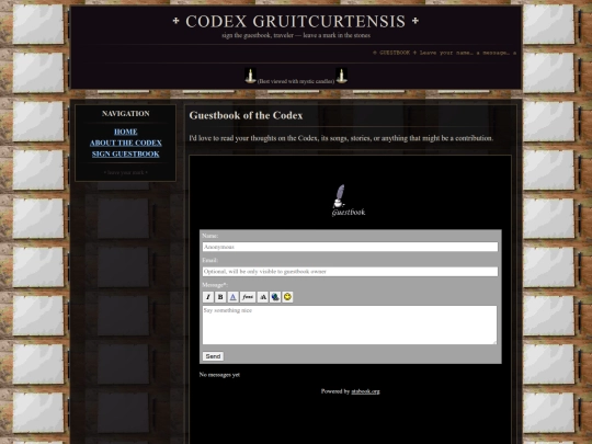 guestbook screenshot