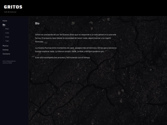 bio screenshot
