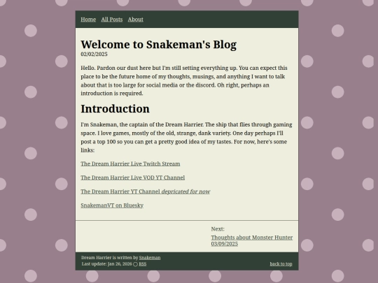 posts/Welcome to Snakeman's Blog screenshot