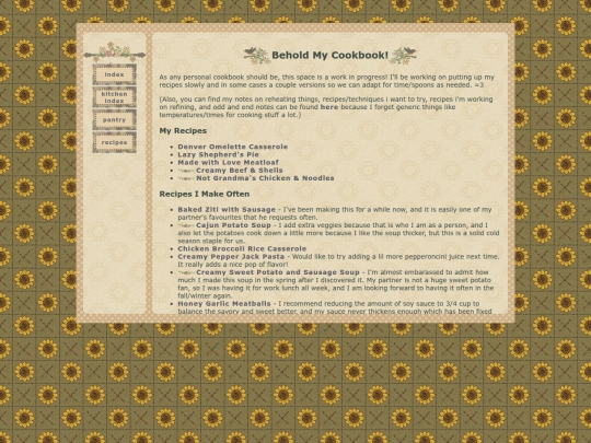 home/kitchen/recipes screenshot