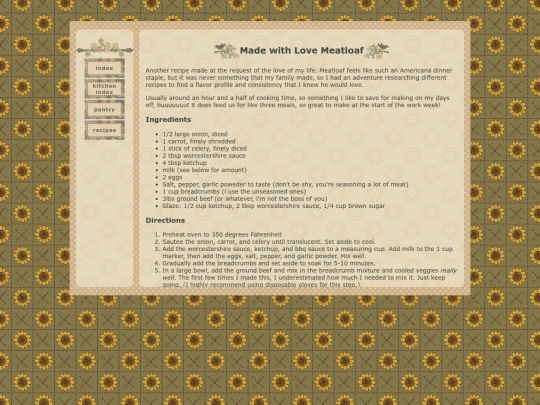 home/kitchen/recipes/meatloaf screenshot