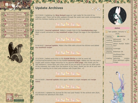 journal/updates screenshot