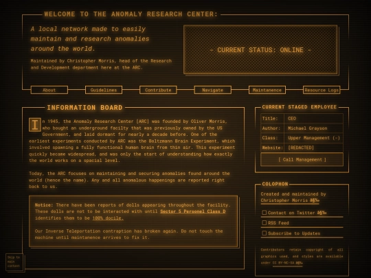 FALL95/ARG/The Substructure/arc screenshot