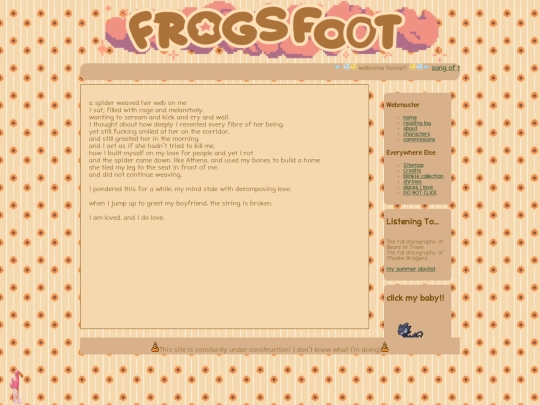 poetry/spider screenshot