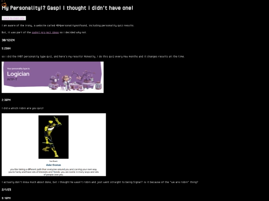 personality-quiz-results screenshot