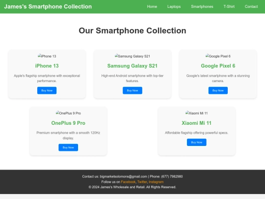 jamesbrand/listPhones screenshot