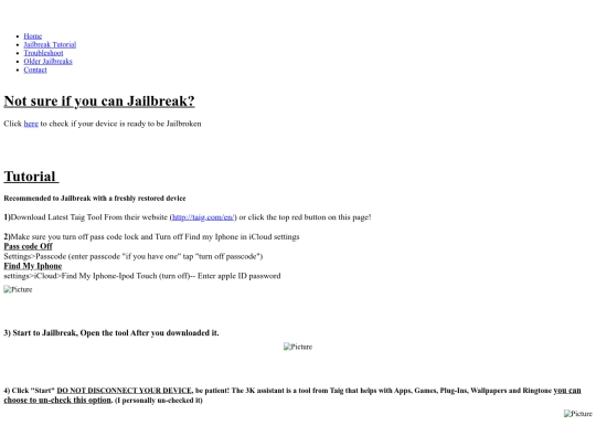 Site/93983835455b3edb92ab29/jailbreak-tutorial screenshot