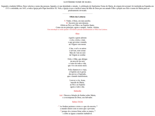 propriosdossantos/oficiodasleituras/ssnomedemaria screenshot