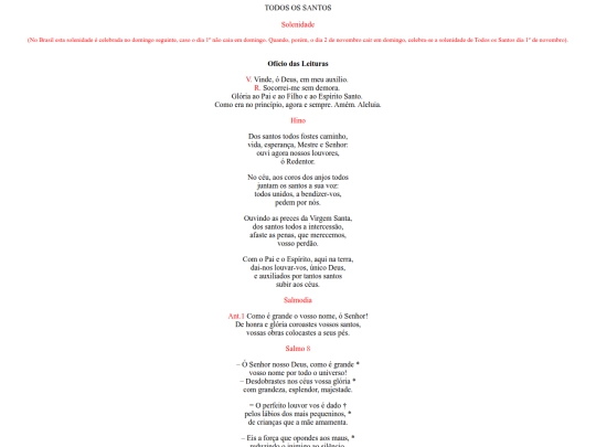 propriosdossantos/oficiodasleituras/todosossantos screenshot