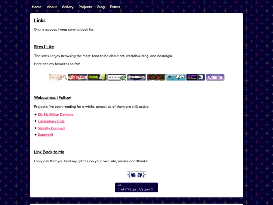 links screenshot