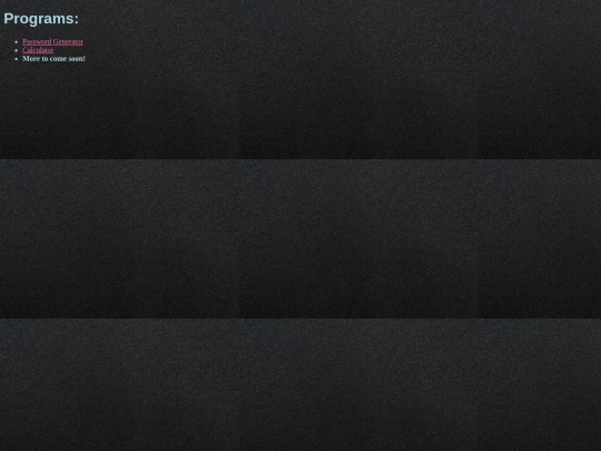 programs screenshot