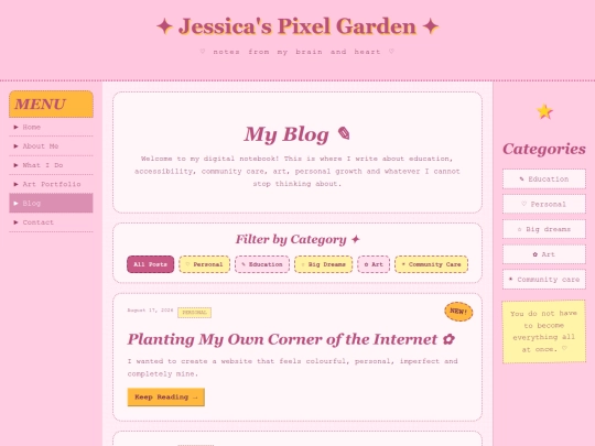 blog screenshot