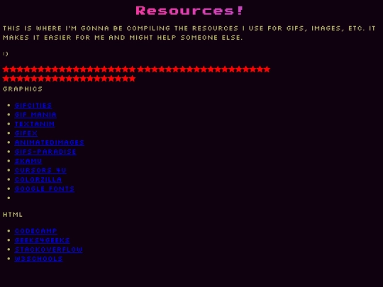 resources screenshot