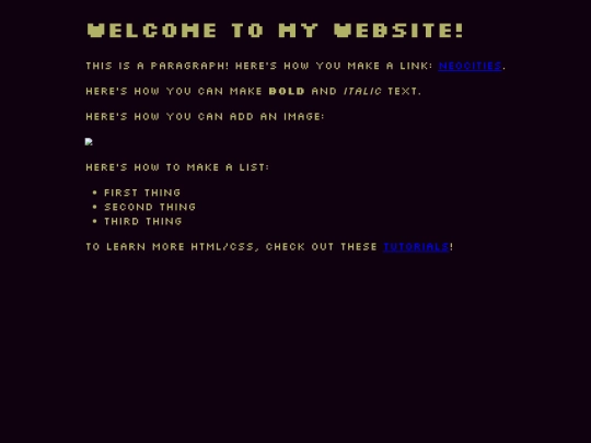 testpage screenshot