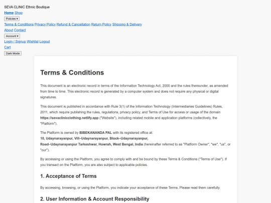 terms screenshot