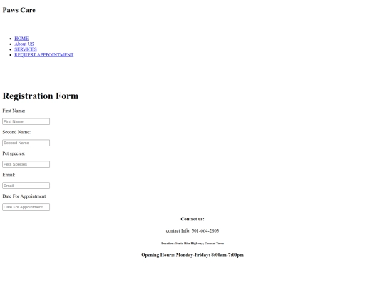 Appointment screenshot