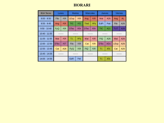 PWEB/horari screenshot
