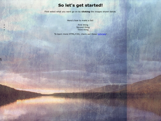 menu screenshot
