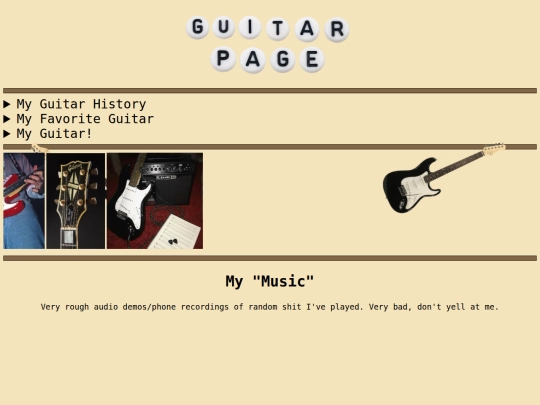 guitarpage screenshot