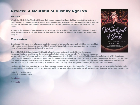 reviews/amouthfulofdust screenshot