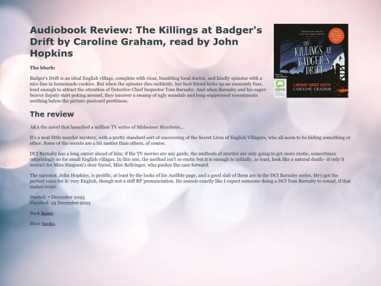 reviews/badgersdrift-audio screenshot