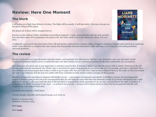 reviews/hereonemoment screenshot