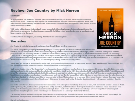 reviews/joecountry screenshot