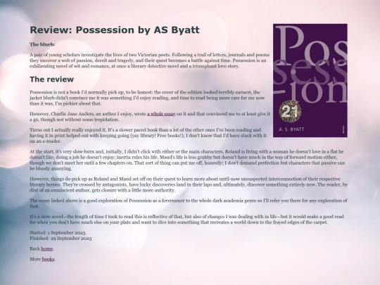 reviews/possession screenshot