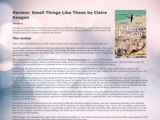 reviews/smallthingslikethese screenshot
