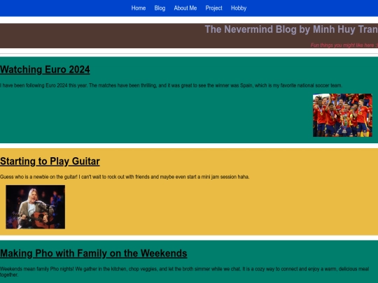 Blog screenshot