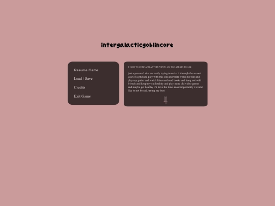 menu screenshot