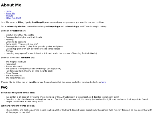 aboutme screenshot