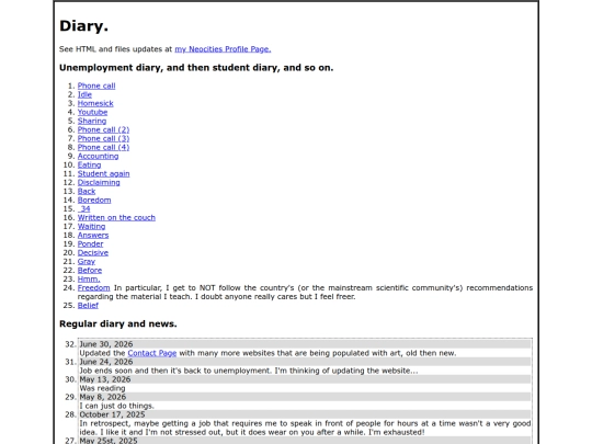 diary screenshot