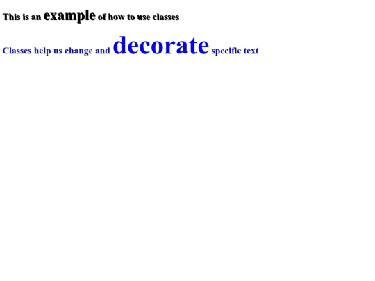 classes screenshot