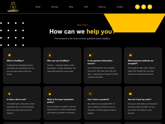 faq screenshot